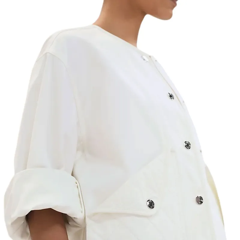 HERMES Jackets Coats Women's Natural White-4