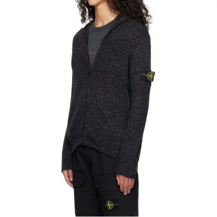 STONE ISLAND Zip Up Knitted Hoodie-2