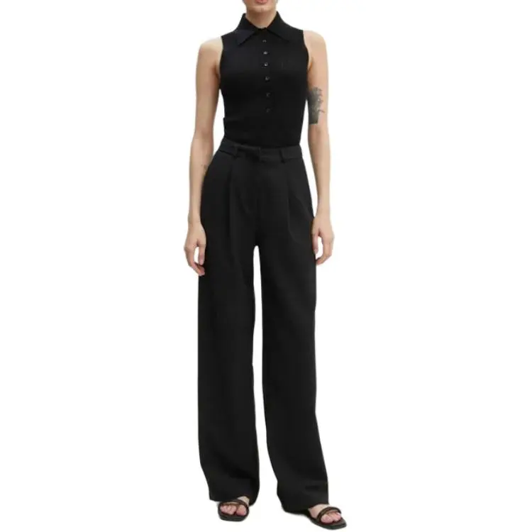 A.L.C. Polo Shirt Women's Black-1