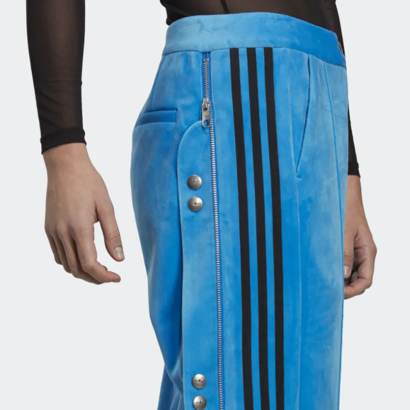 Adidas Knitted Sports Pants Women's Blue-4