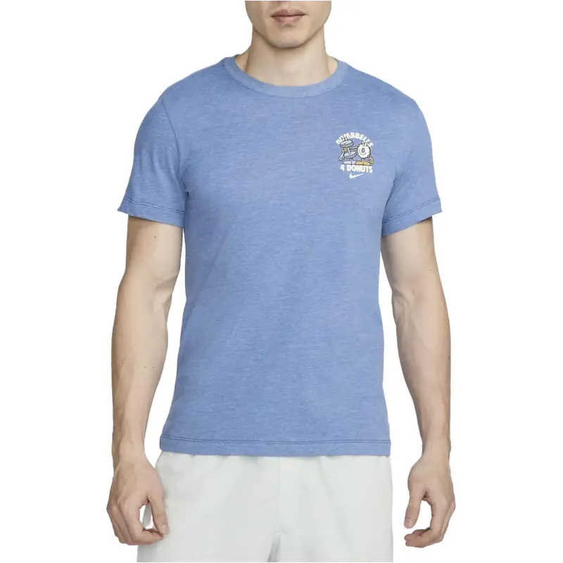 Nike T Shirts Men Sky Blue-3
