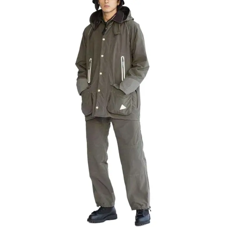 And Wander x BARBOUR Casual Pants Men's Khaki-2