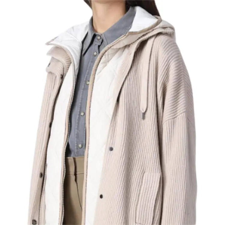 Brunello Cucinelli Hooded Knitted Jacket-4