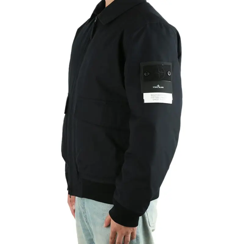 STONE ISLAND Logo Patch Zipped Jacket-4