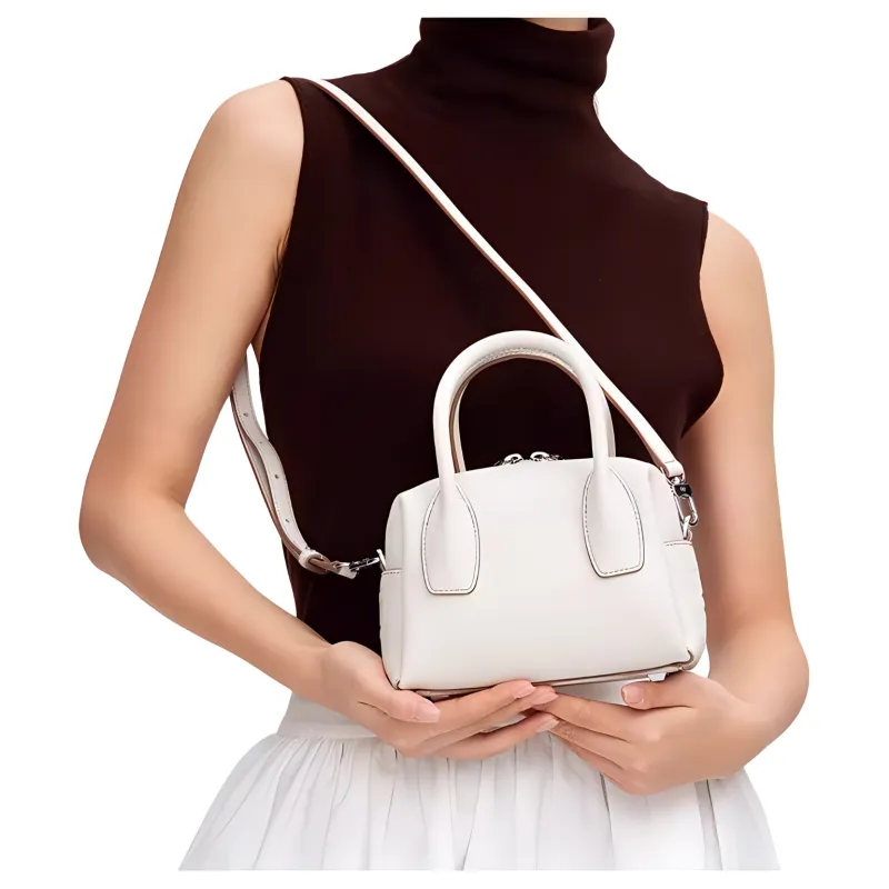 ZESH Cow Leather Handbag Small Size Women's Multicolor-2