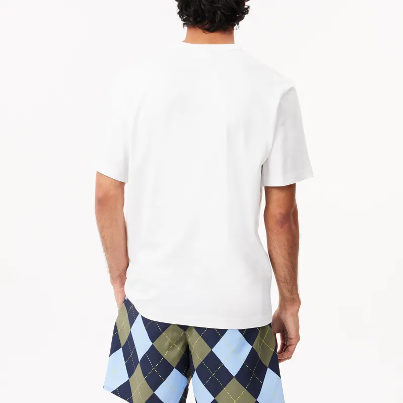 LACOSTE Geometric Print T shirt-3