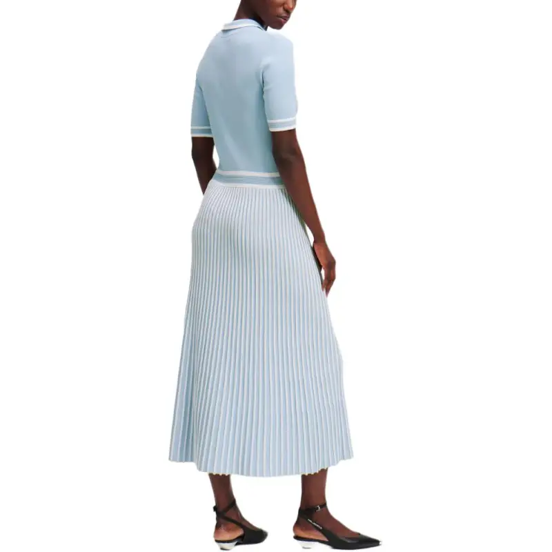 Karl Lagerfeld Essential Pleated Knitted Dress-4