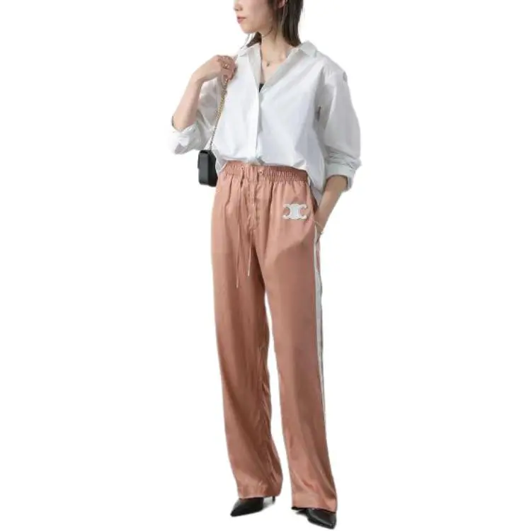CELINE Triomphe Athletic Pants In Satin-2
