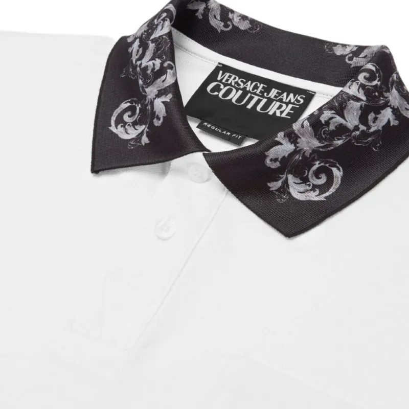 VERSACE Baroque Collar Polo Shirt-2