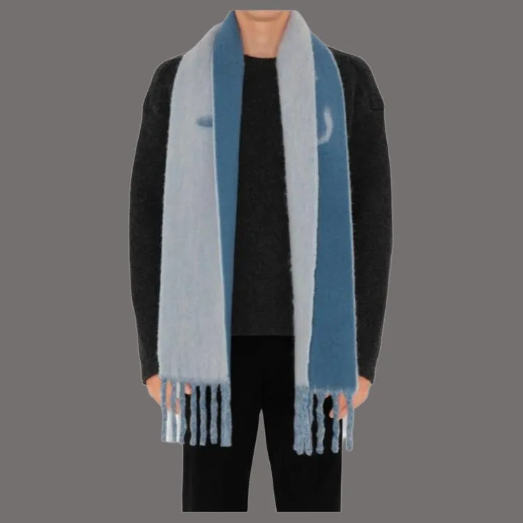 Burberry Logo Intarsia Fringed Reversible Scarf-2