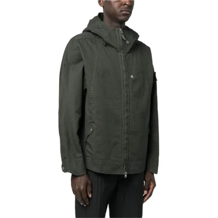 STONE ISLAND Zipped Hooded Jacket-3