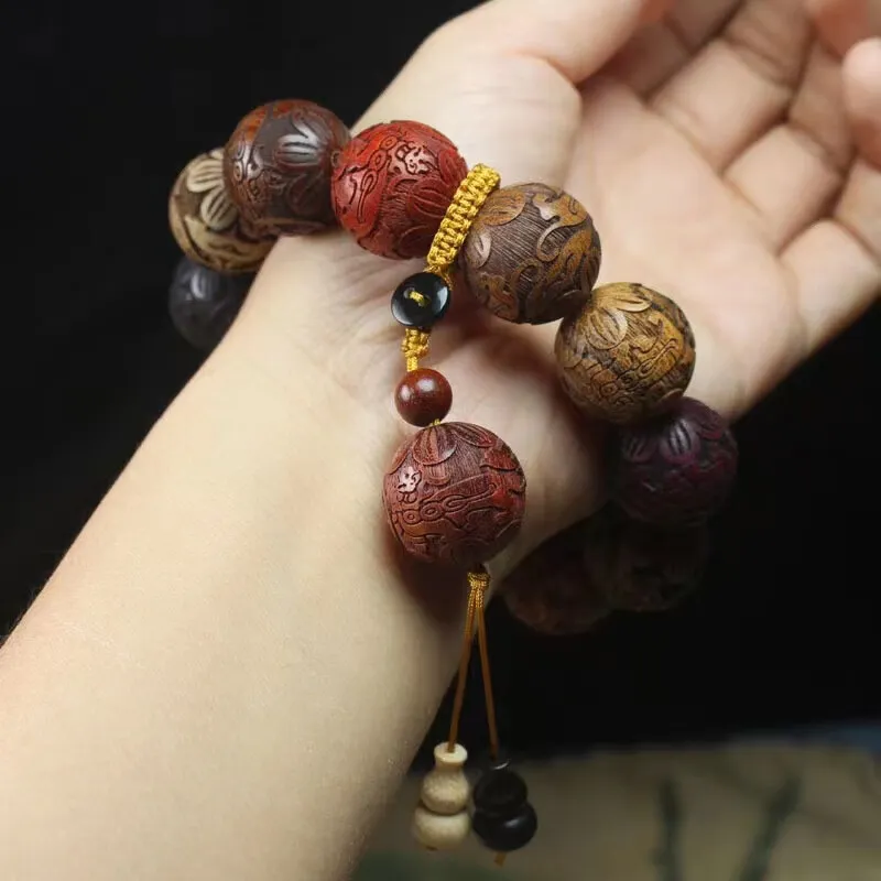 There Is You In The Long World Sandalwood Wooden Bracelets Unisex-4