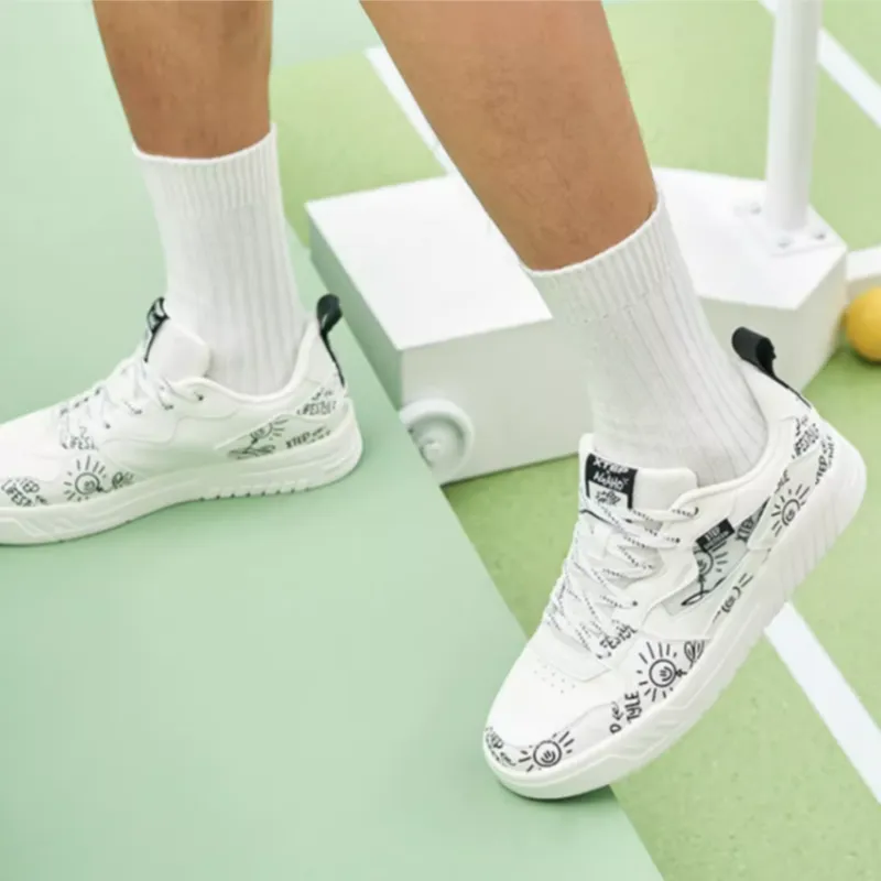 AGAHO x XTEP Unbounded 2.0 Anti-Slip Wear-Resistant Low-Top Skateboard Shoes Men's Sail White-3