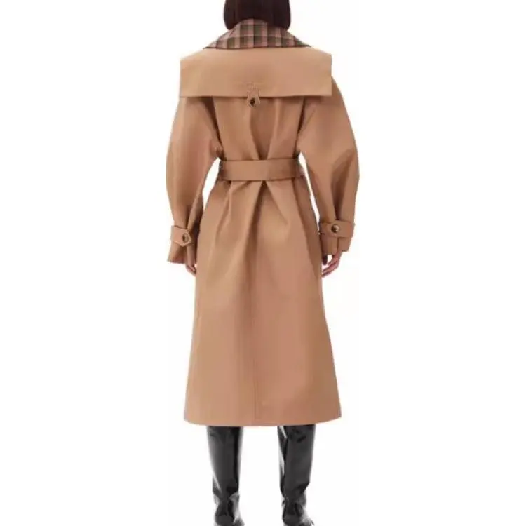 GANNI Belted Oversized Trench Coat-4