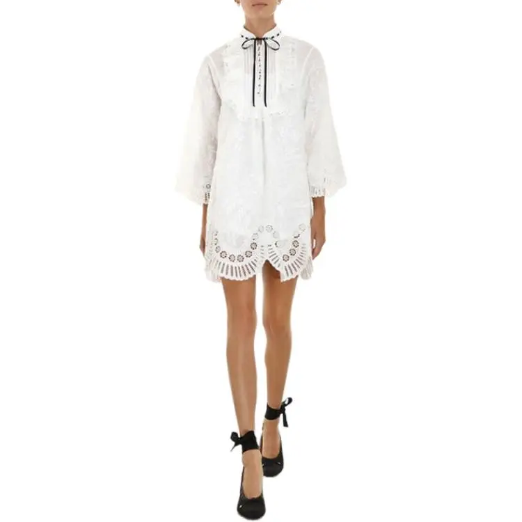 Zimmermann Floral-lace Long-sleeve Shirtdress-2