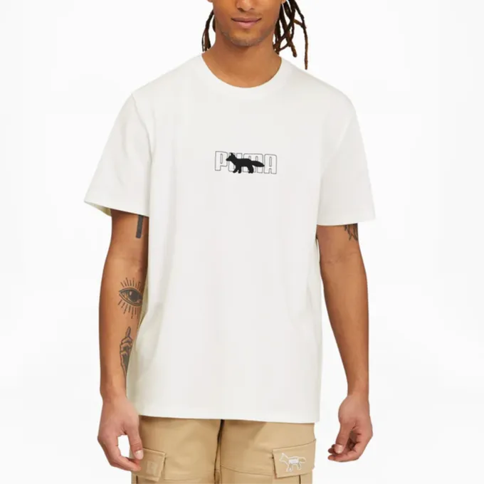 Maison Kitsune X PUMA X MAISON KITSUNE T-Shirts Unisex White-3