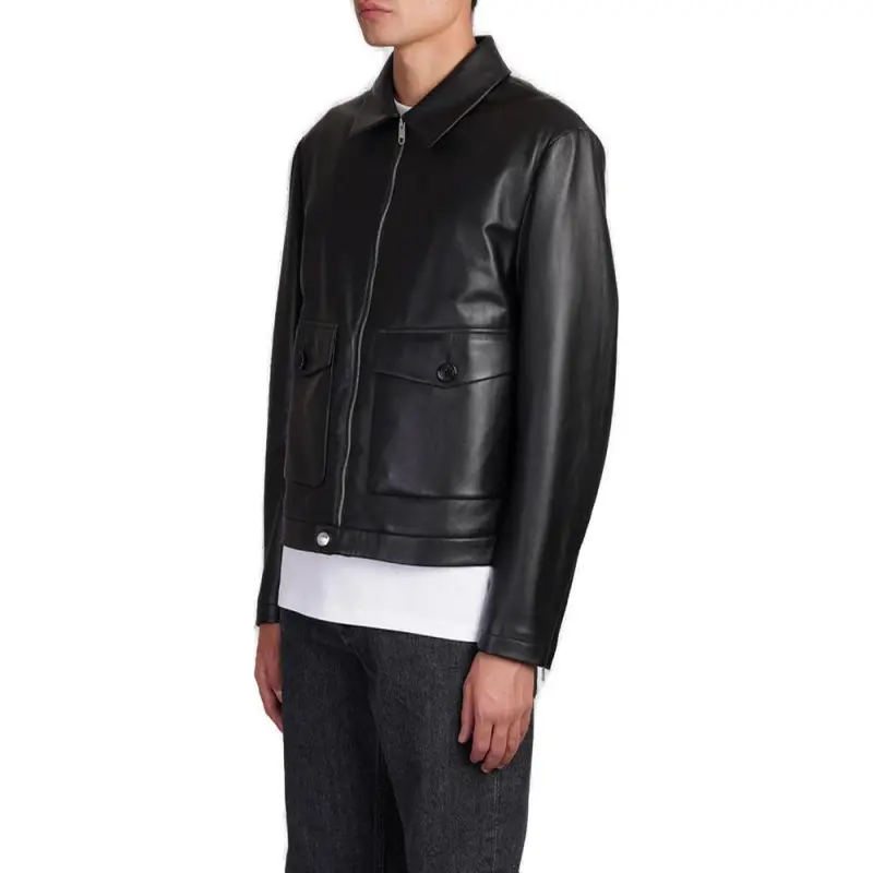 BALLY Zipped Leather Jacket-6