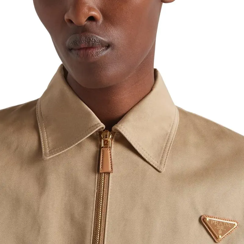 PRADA Triangle logo Cropped Jacket-1