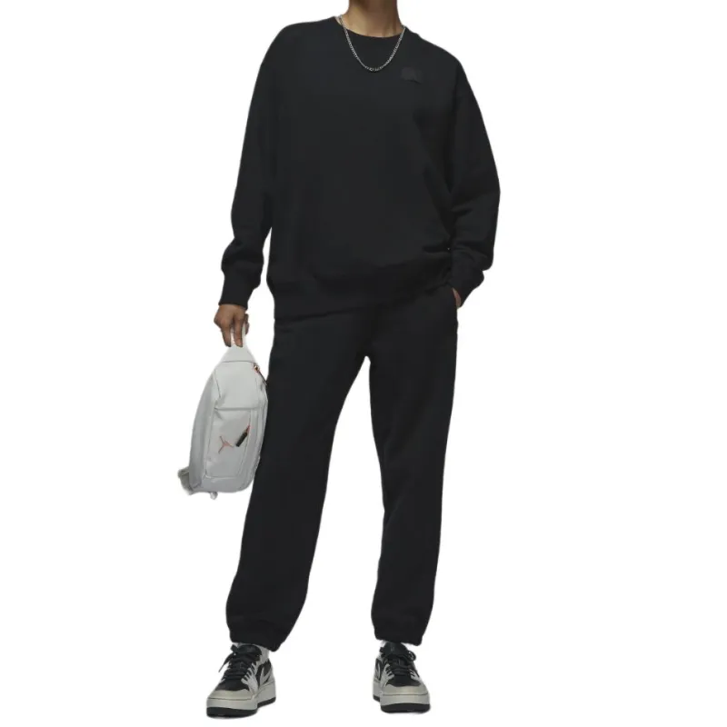 Jordan Flight Fleece FW24 Knitted Sports Pants Women's Black-1