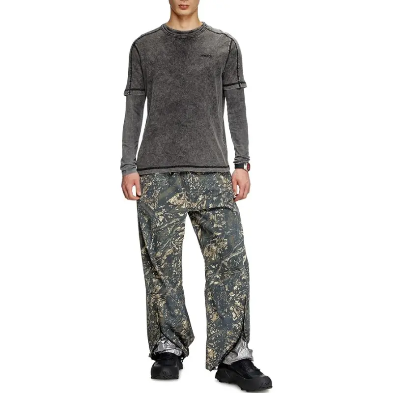 DIESEL Denim Look Crewneck T Shirt-1