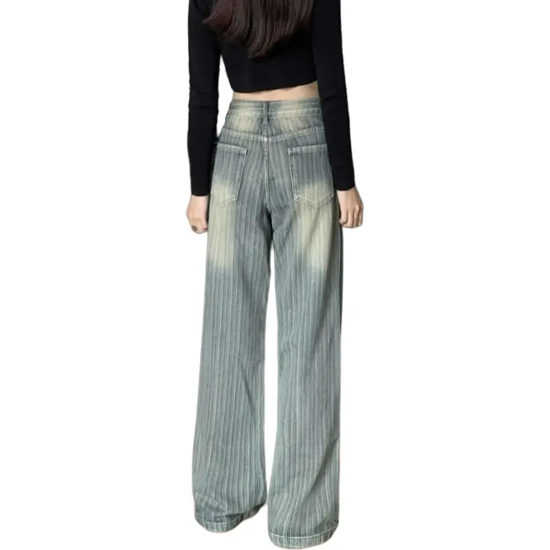 Concubine Zhu Jeans Women's Stripe Blue-3
