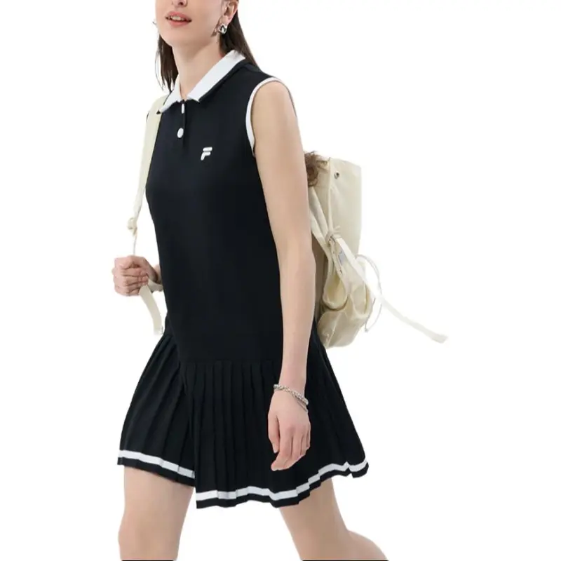 FILA FUSION FUSION LIFEFOB SS25 Sleeveless Dress Women's Jet Black-2