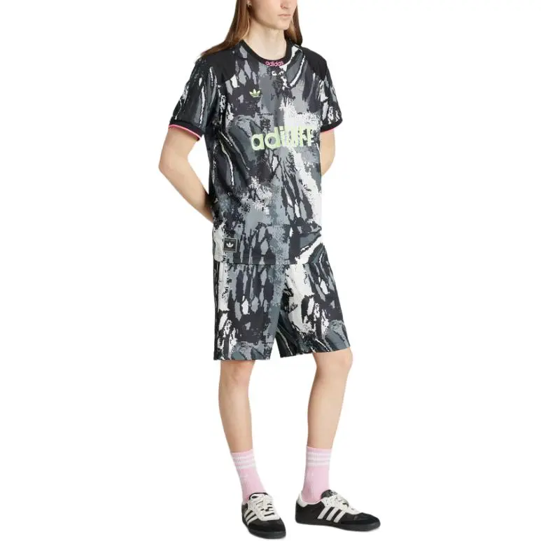 Adidas Originals Archive SS25 Soccer Jersey Men's Grey/Black/White/Green/Pink-3