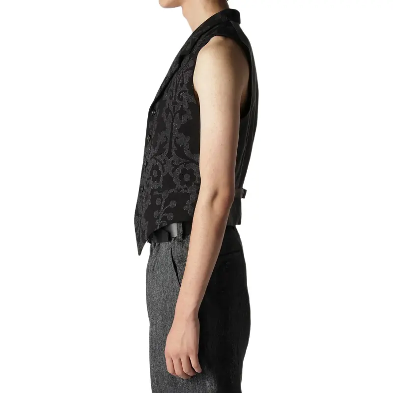 Yohji Yamamoto Patterned jacquard Waistcoat-3