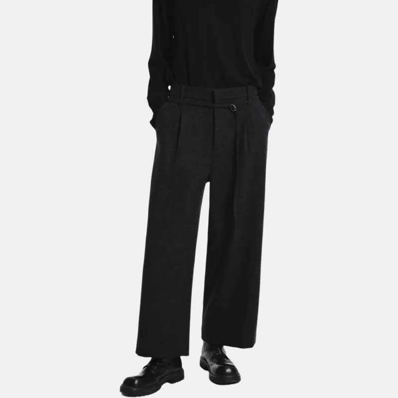 NANS STUDIO Casual Pants Men's Charcoal Black-2
