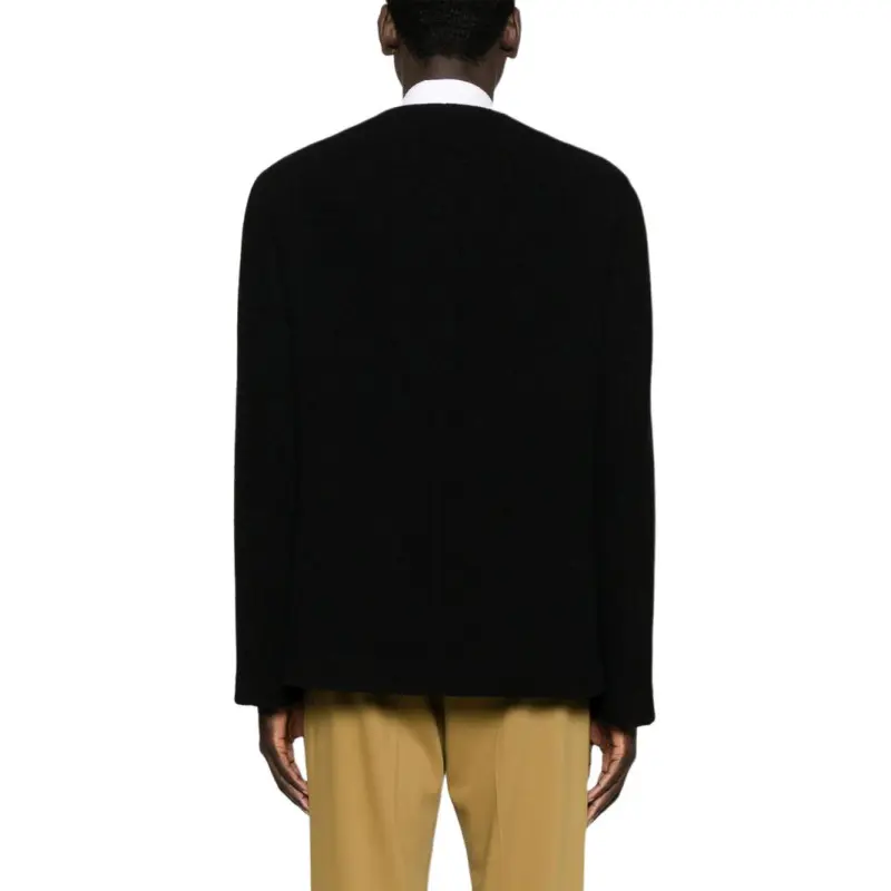 GUCCI Logo Embroidered Button Up Knit Cardigan-2