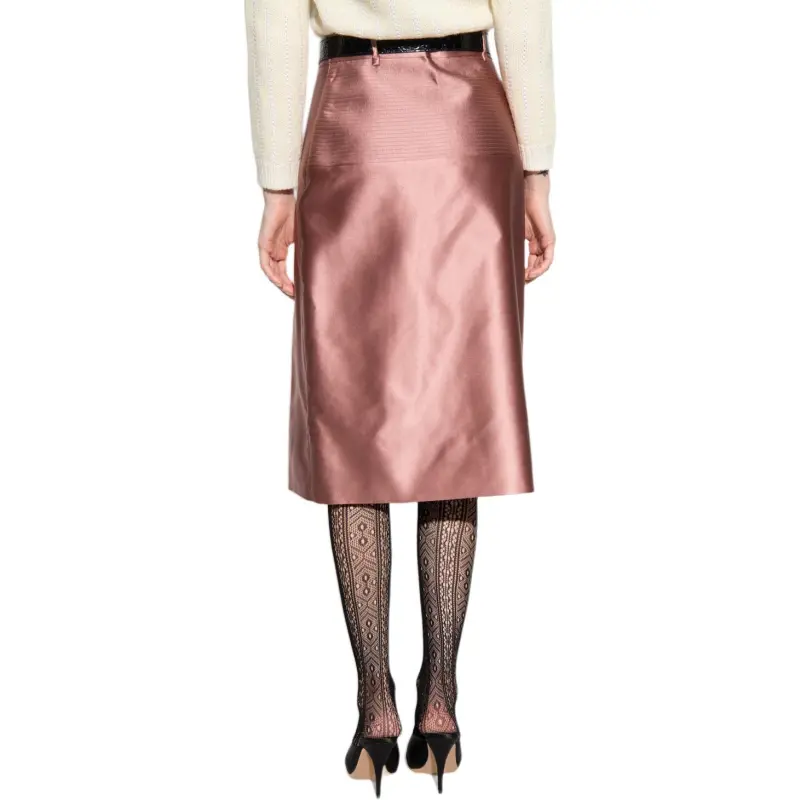 GUCCI Duchesse Silk Side slit Skirt-2