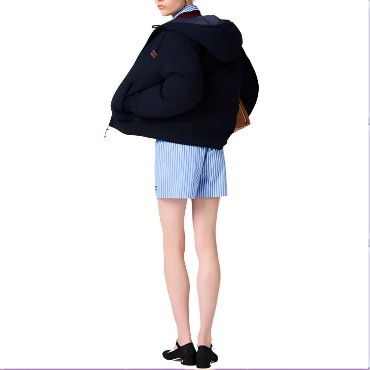 MIU MIU Down Jacket Women's Marine Blue-2
