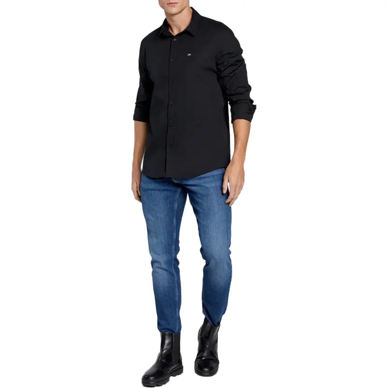 Calvin Klein Poplin Logo embroidered Cotton Shirt-2