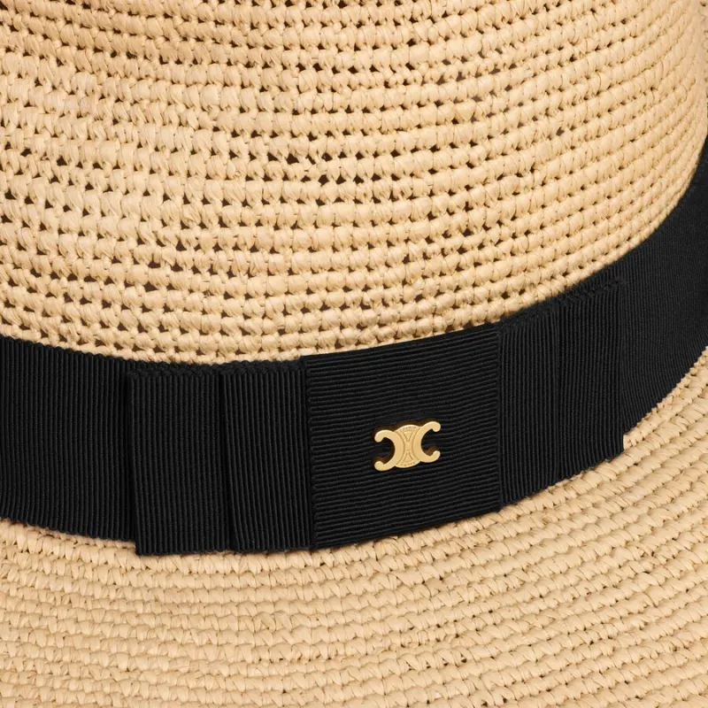 CELINE Raffia Hats & Caps Women's Brown-2