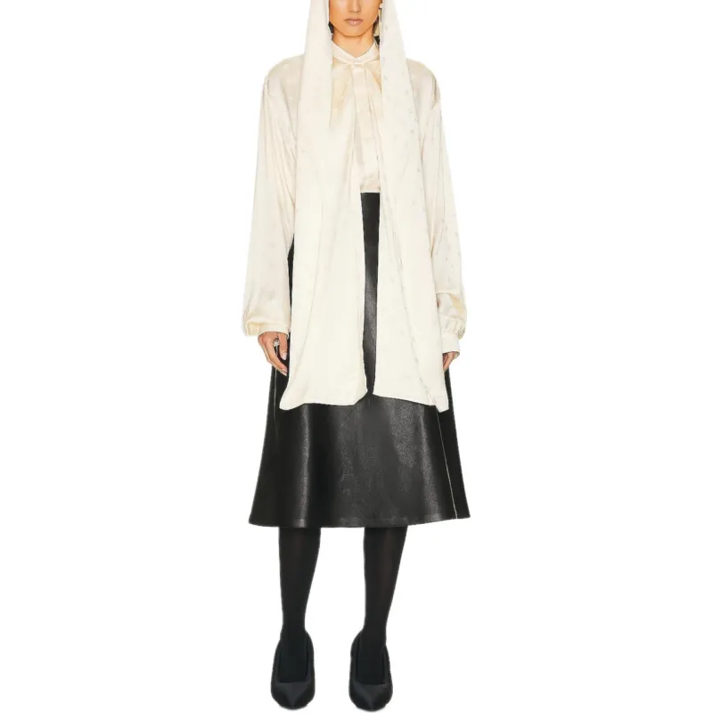 Balenciaga Ivory Hooded Blouse 'Ivory'-3