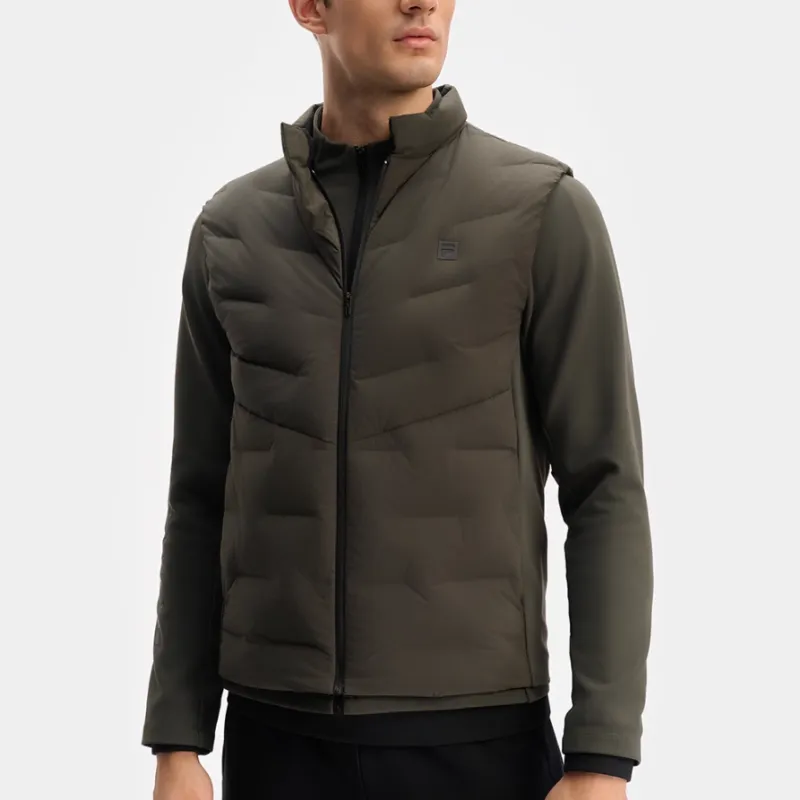 FILA Athletics Down Jacket Men's Densely Spotted Gray-3