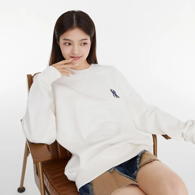 MLB New York Yankees Sweatshirts Unisex Ecru-2