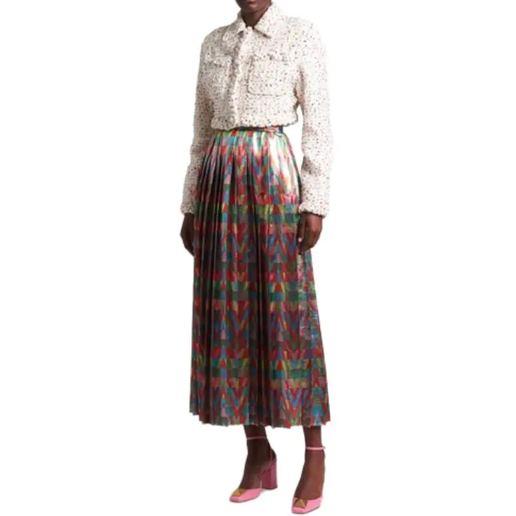 Valentino Casual Long Skirt Women's Red-2