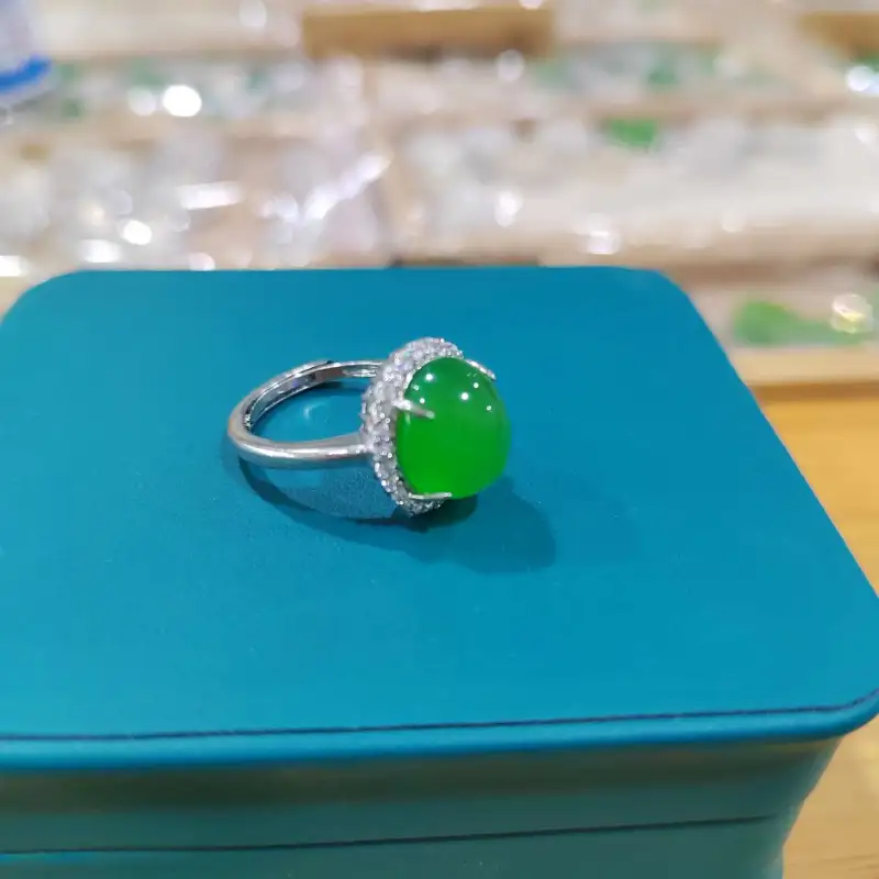 Gifts Chalcedony Jade Rings Unisex-7
