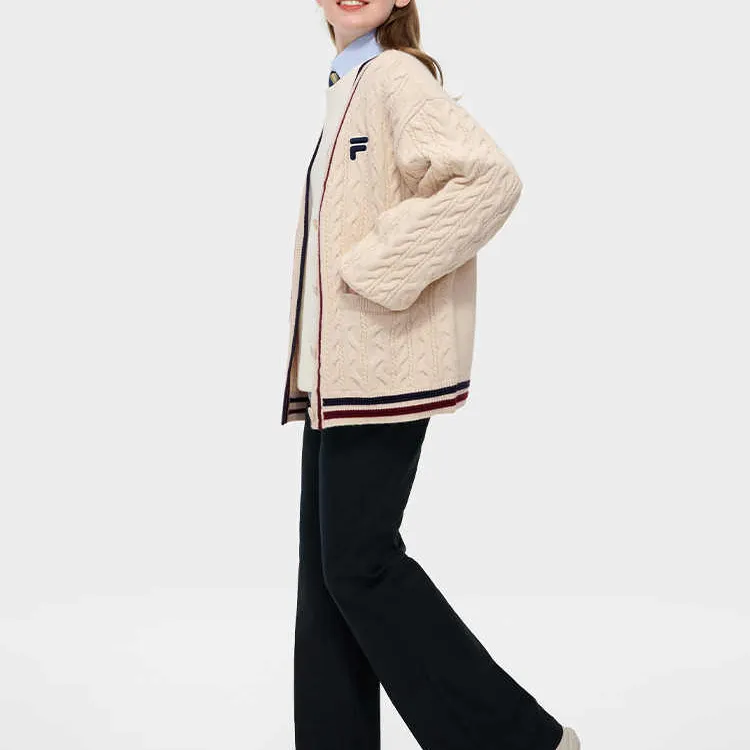 FILA FUSION FOB Series Knitwear Women's Wheat Cream-5