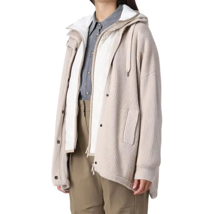 Brunello Cucinelli Hooded Knitted Jacket-3