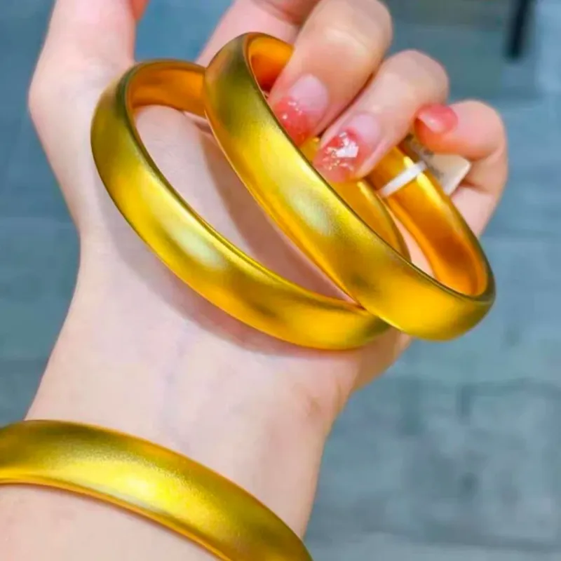 KZD Alloy Closed End Bangle Good Luck Women's-5