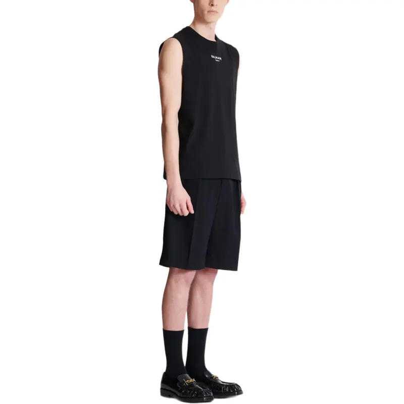 BALMAIN Logo embroidered Tank Top-4