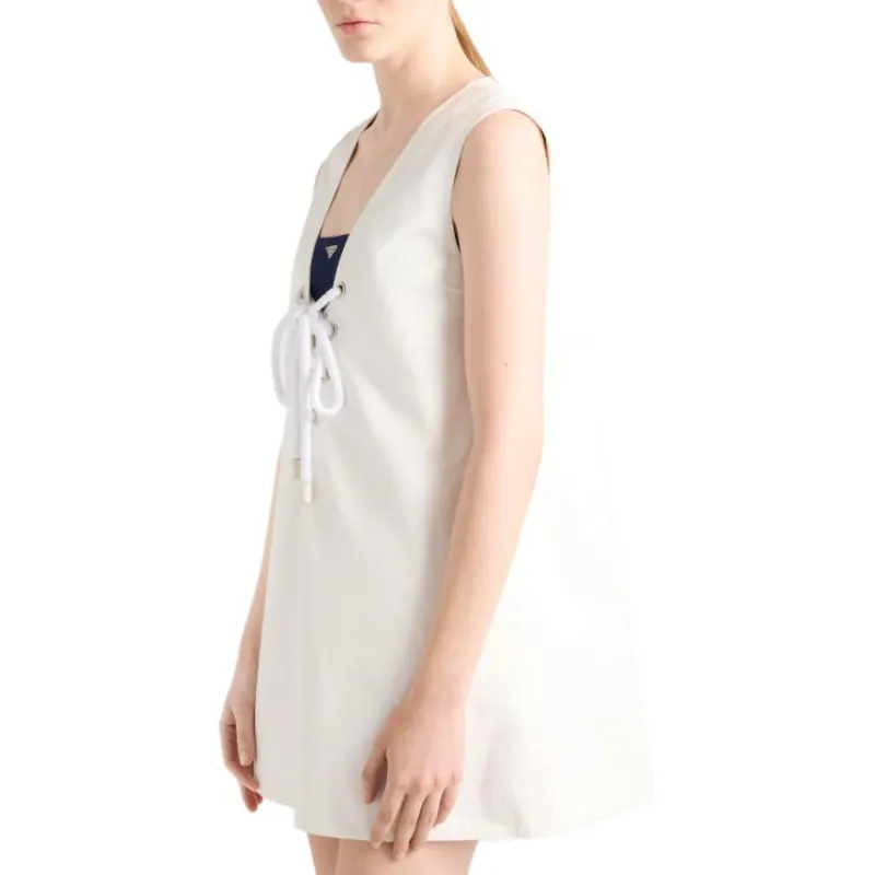 PRADA Sleeveless Dress Women's White-3