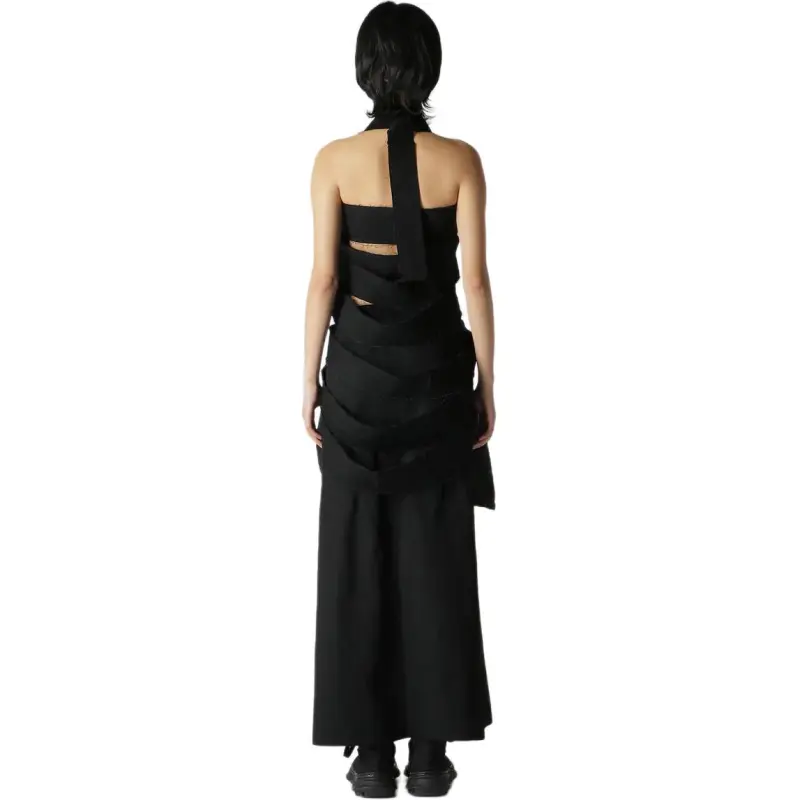 Yohji Yamamoto Sleeveless Dress Women's Black-4