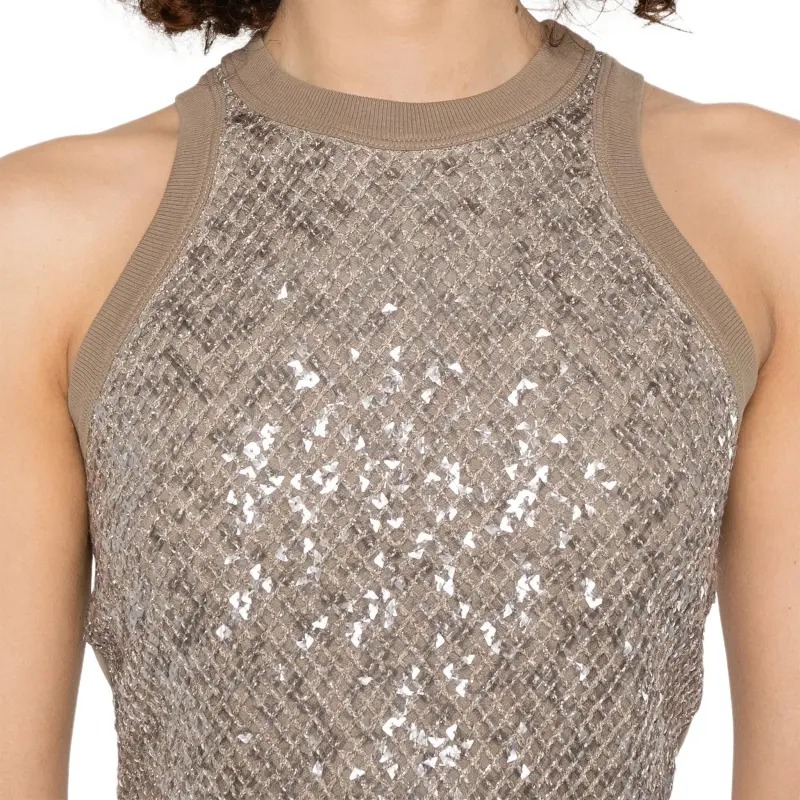 Brunello Cucinelli Sequinned Tank Top-4
