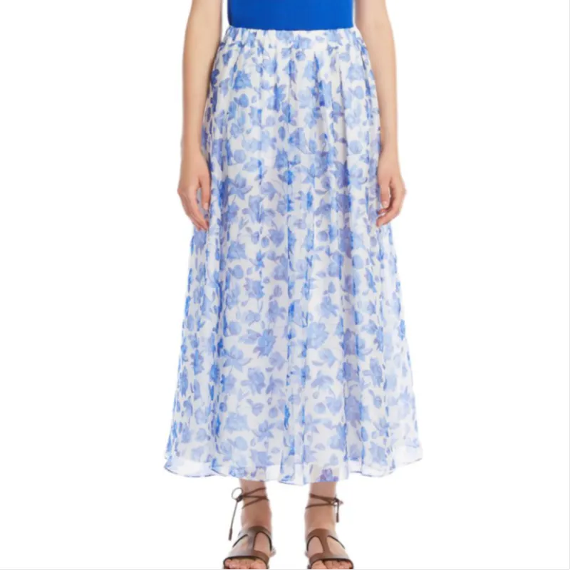WEEKEND MaxMara SS25 Casual Long Skirt Women's Blue-2