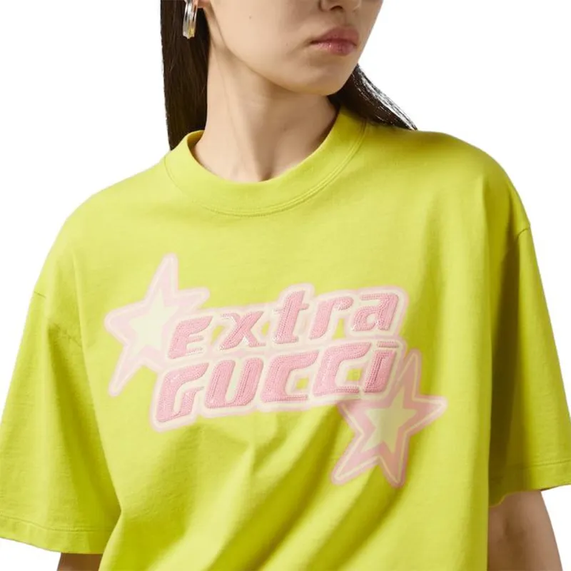 GUCCI T Shirts Women's Yellow-4