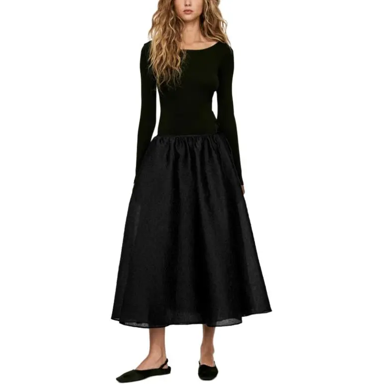 ARKET Casual Long Skirts Women's Black-4