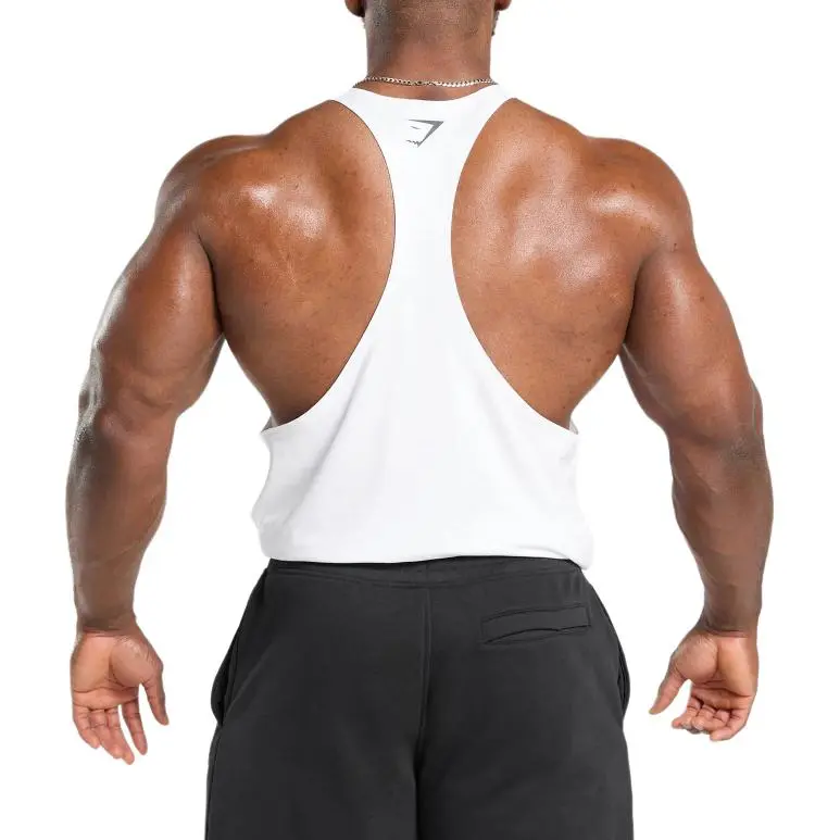 GYMSHARK Tank Tops Men White-1
